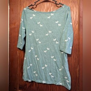 Urban Outfitters Boat neck semi sheer 1/2 sleeves, size M